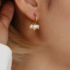 Pearl Lumina Hoop Earrings