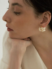 Vintage Pearl Strands Post Earrings