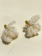 Vintage Pearl Strands Post Earrings