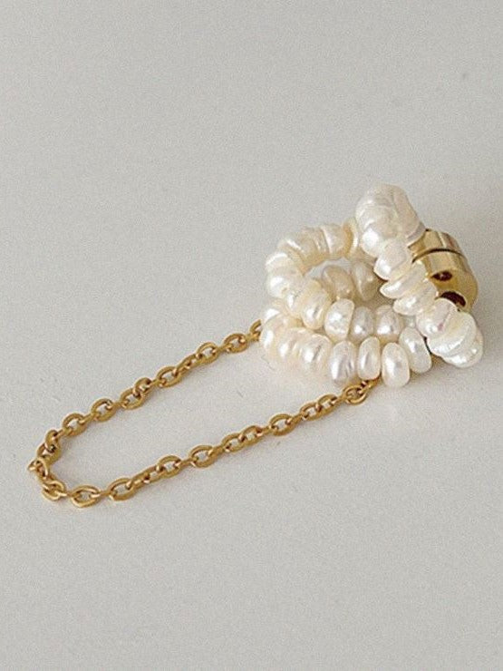 Vintage Pearl Strands Magnetic Ear Cuff