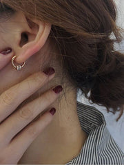 Delicate Rhinestone Hoop Earrings