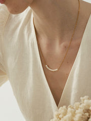 Gold Pearl Strand Necklace