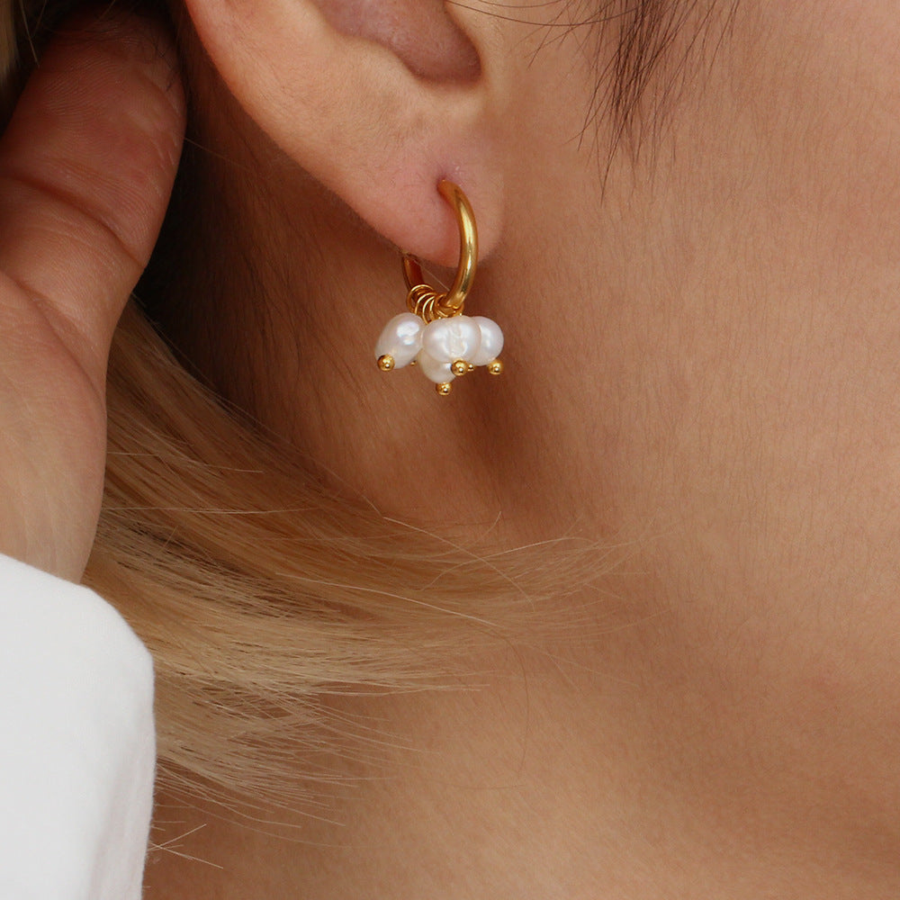 Pearl Lumina Hoop Earrings